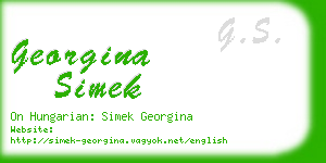georgina simek business card